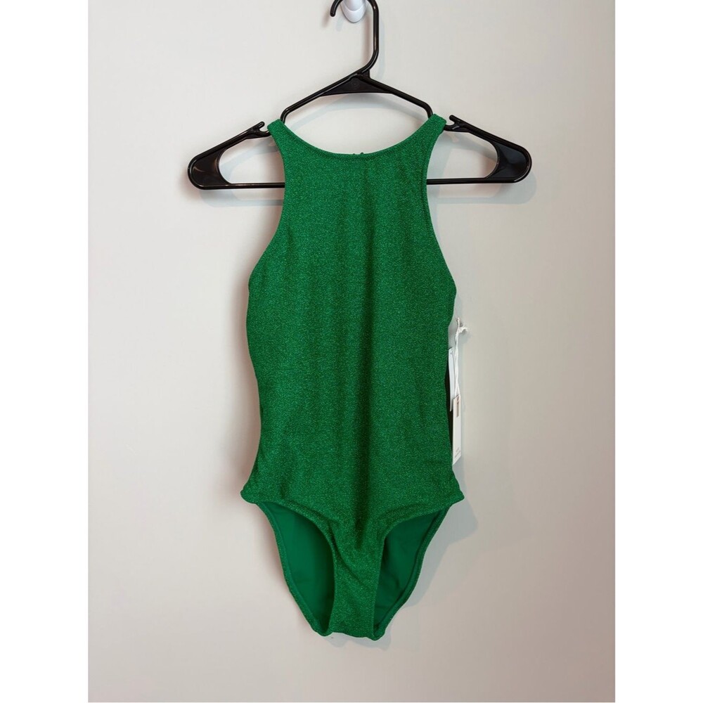 Good American Sparkle Racerback One-Piece Swimsuit